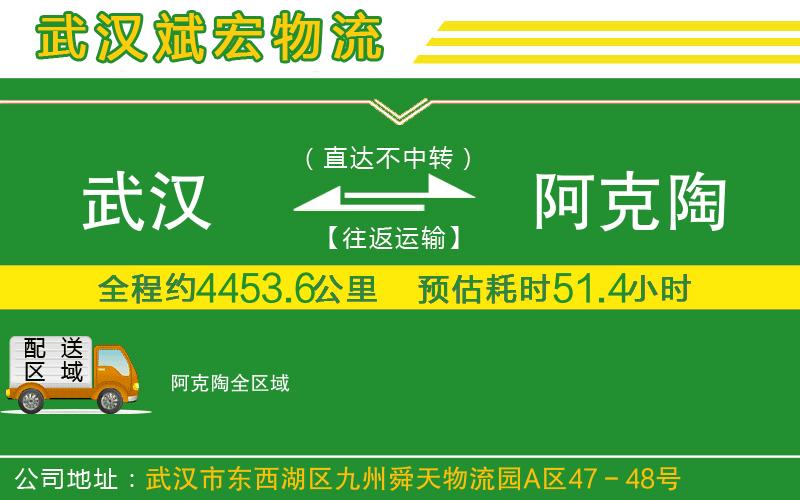 武漢到阿克陶貨運公司
