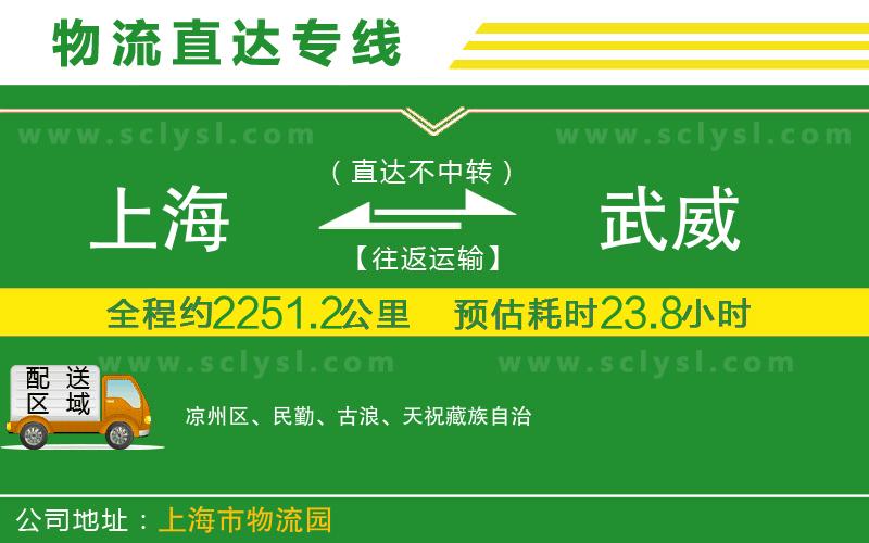上海到武威物流專線