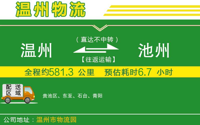 溫州到池州貨運公司