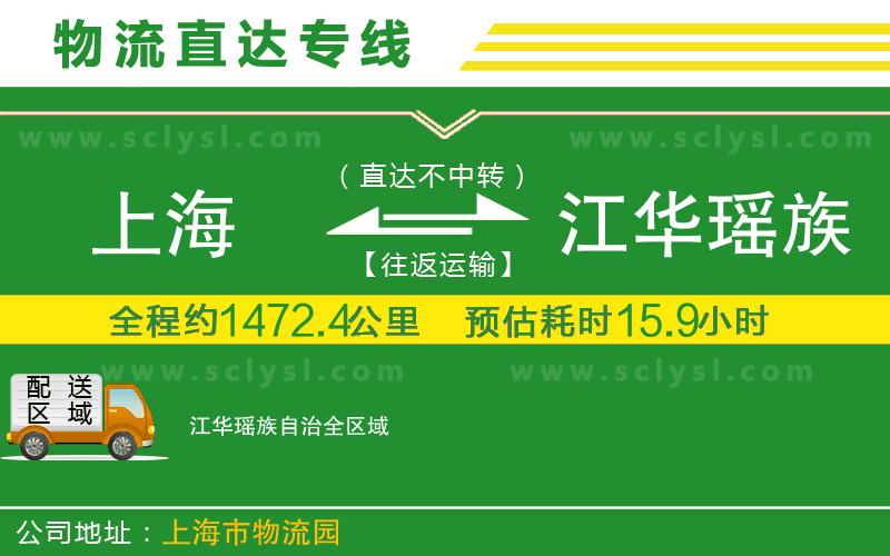 上海到江華瑤族自治物流專線