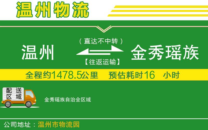 溫州到金秀瑤族自治貨運(yùn)專線